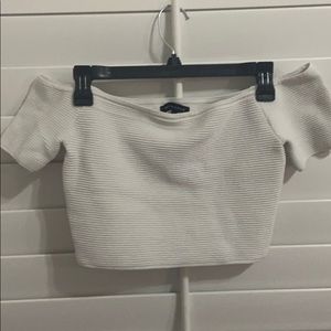 White off the shoulder Kendall and Kylie top